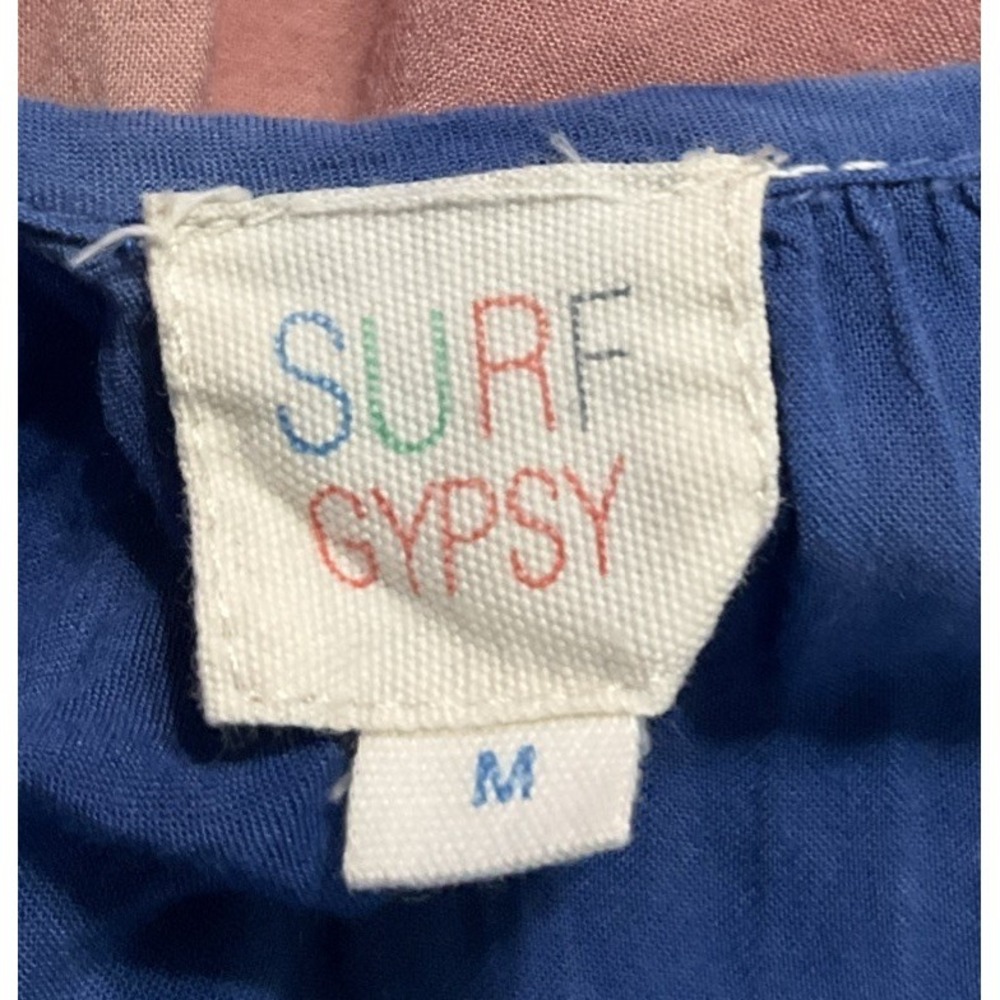 Surf Gypsy Women's Medium Dress /Cover Up Tie Dye Cold Shoulder Smocked Waist - Picture 3 of 12